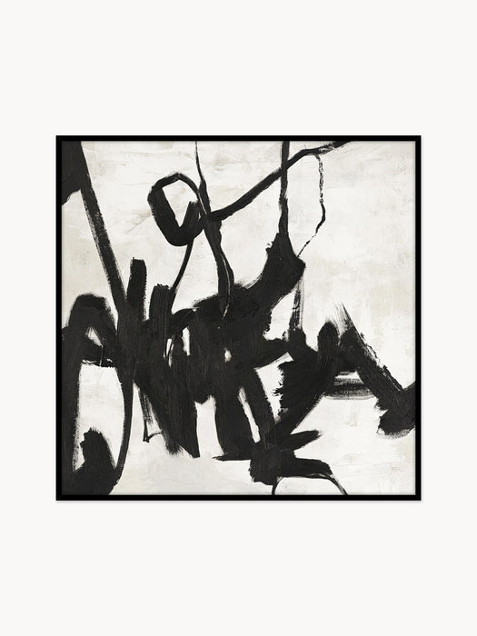 Hand-Painted Framed Canvas Art Playblack