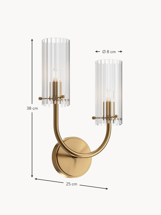 Wall Lamp Arco with Ribbed Surface
