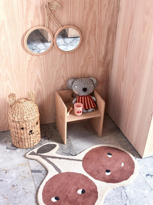 Handmade Storage Baskets Bear & Rabbit with Lids, Set of 2