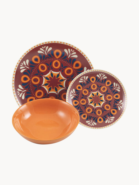 Porcelain Tableware Set Shiraz 6 People Set of 18