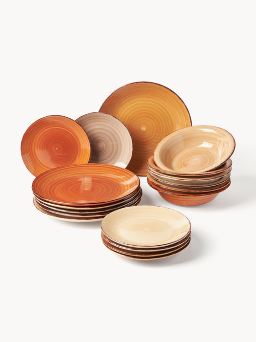 Hand-Painted Tableware Set Baita 6 People Set of 18