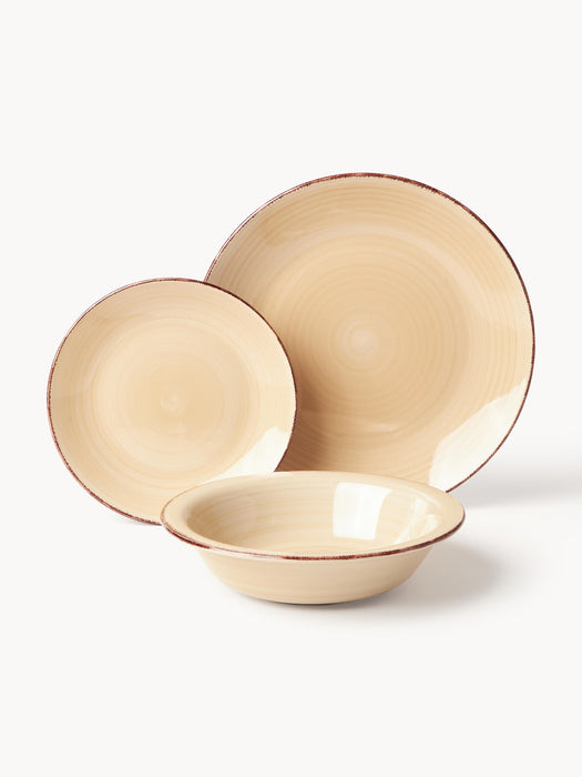 Hand-Painted Tableware Set Baita 6 People Set of 18
