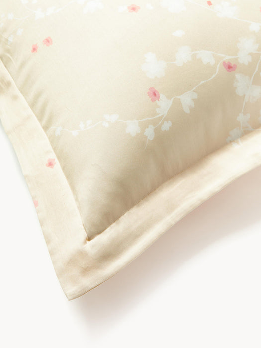 Sakura Cotton Sateen Duvet Cover with Floral Print