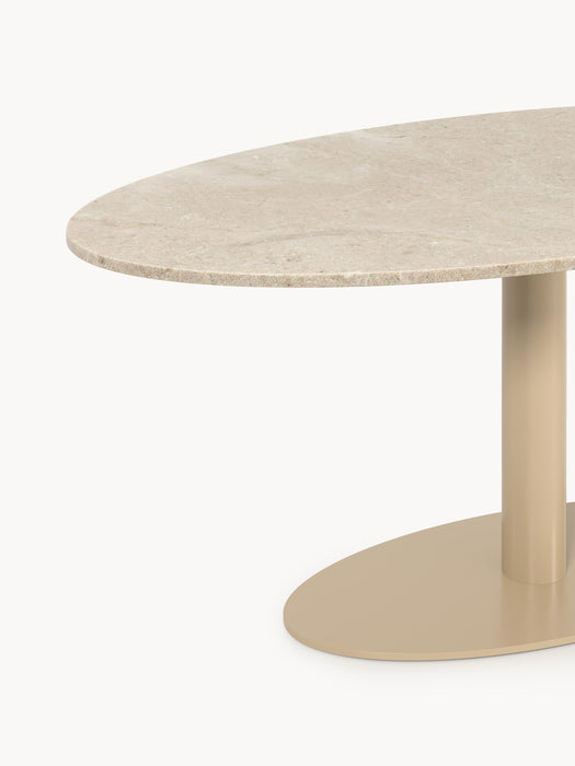 Oval Marble Dining Table Miley 120x90 cm