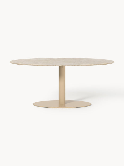 Oval Marble Dining Table Miley 120x90 cm