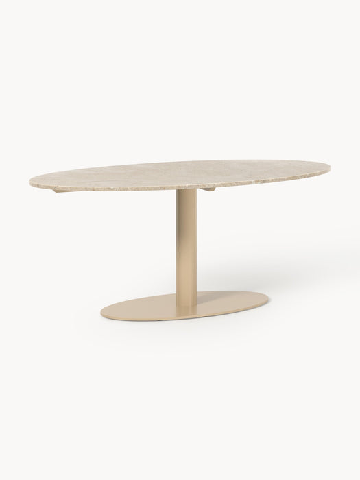Oval Marble Dining Table Miley 120x90 cm