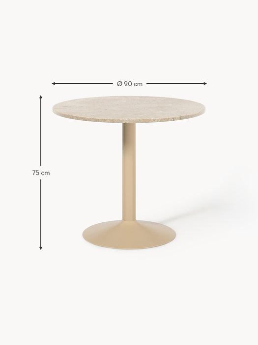 Oval Marble Dining Table Miley 120x90 cm