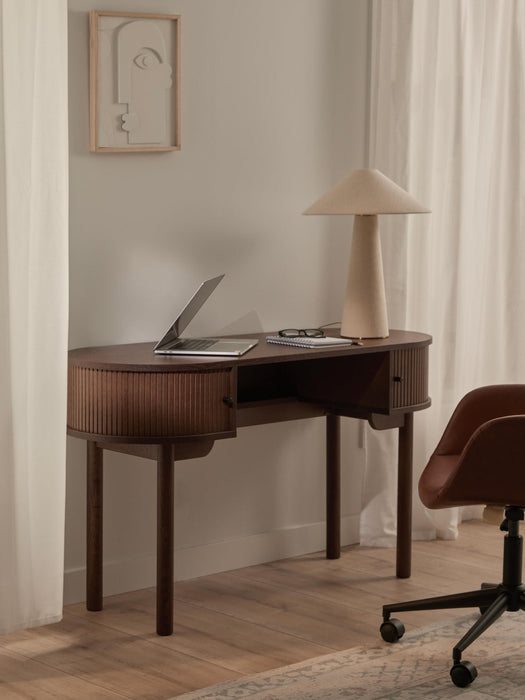Calary Desk with Fluted Front