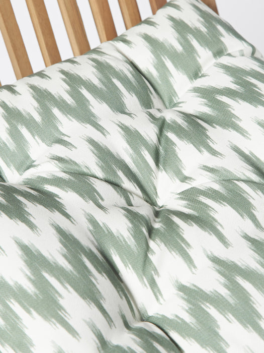 Outdoor Seat Cushion Maillot with Ikat Pattern