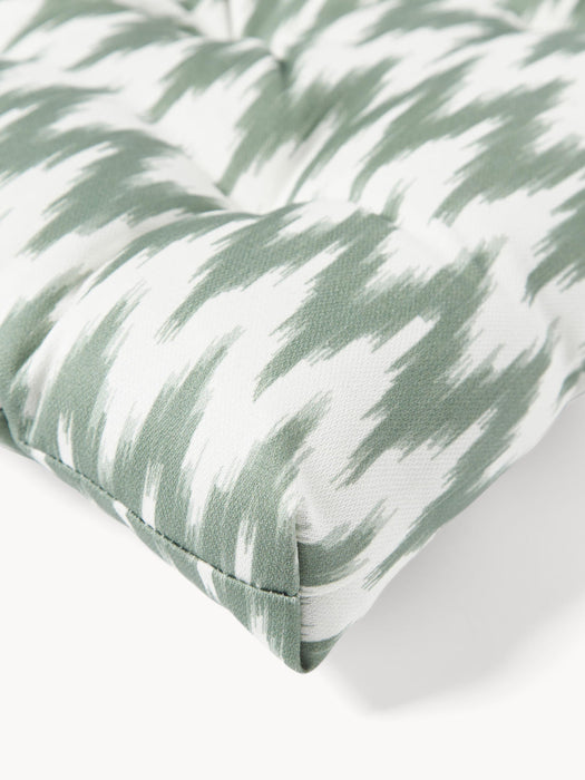 Maillot Outdoor Seat Cushion with Ikat Pattern