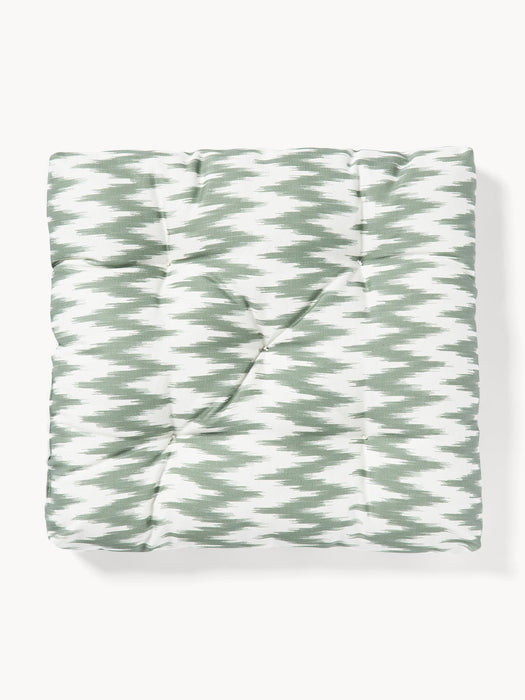 Maillot Outdoor Seat Cushion with Ikat Pattern