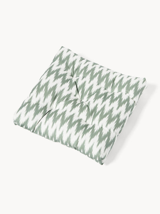 Maillot Outdoor Seat Cushion with Ikat Pattern