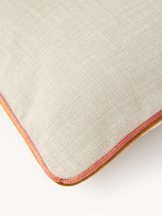 Cressida Cushion Cover with Two-Coloured Piping