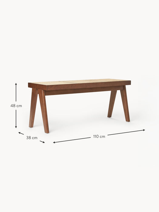 Bench Sissi with Viennese Wickerwork