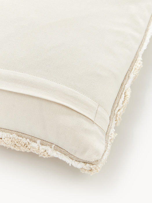 Cotton Cushion Cover Sela with Tufted Plant Motif