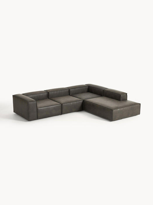 Lennon Modular Leather Corner Sofa (4-seater)