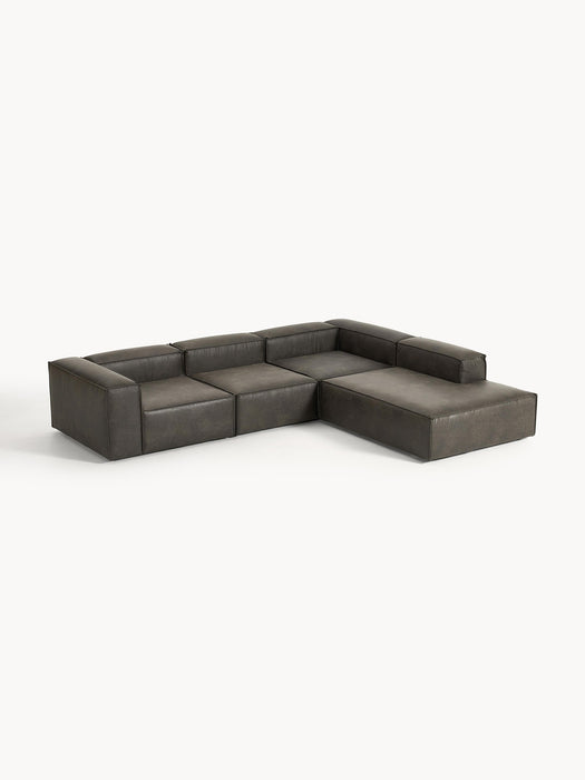 Modular Leather Corner Sofa Lennon 4-seater