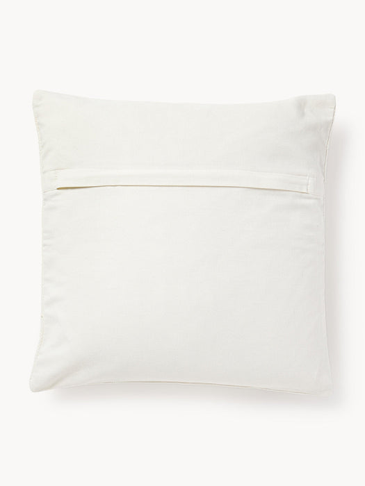 Reza Embroidered Cotton Cushion Cover with a High-Low Structure