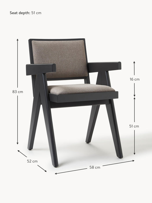 Upholstered Dining Chair Sissi with Armrests