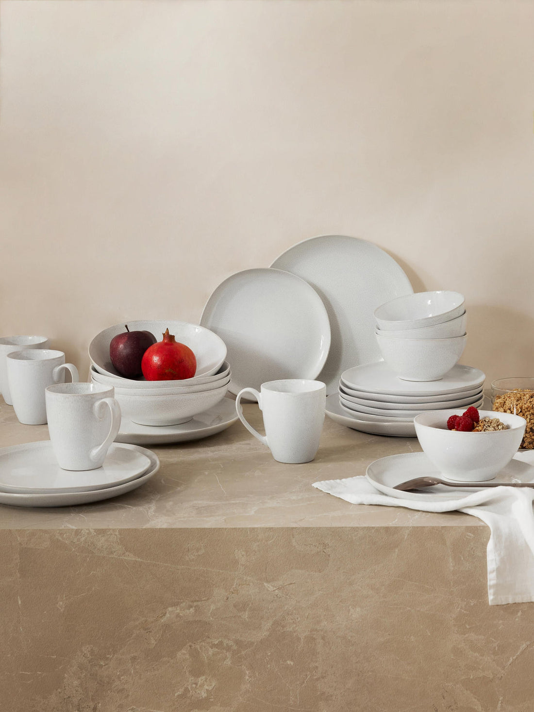 Gemma Reactive Glaze Tableware Set, 4 People, Set of 12