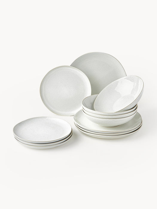 Reactive Glaze Tableware Set Gemma 4 People Set of 12
