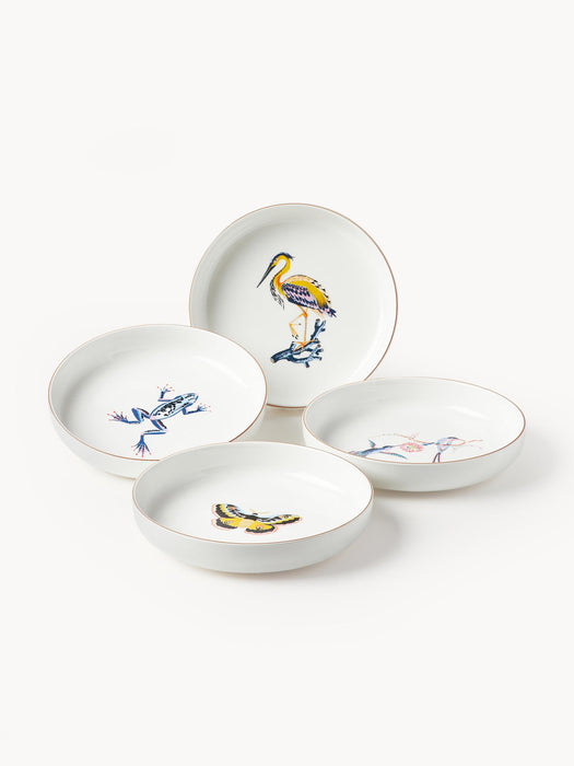 Flamboyant Pasta Plates, Set of 4