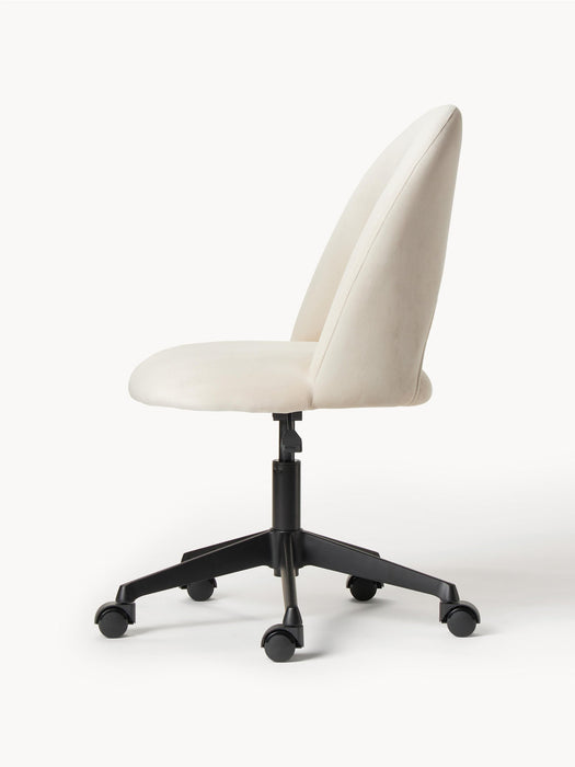 Rachel Velvet Desk Chair, Height-adjustable