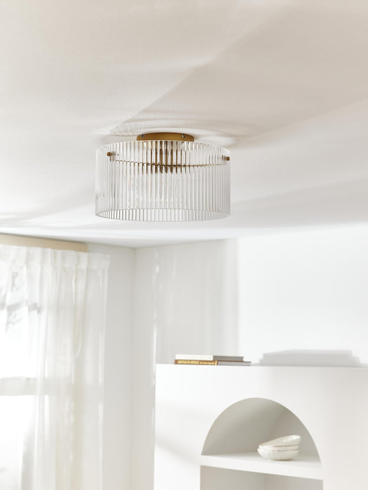 Ribbed Glass Ceiling Lamp Emmi