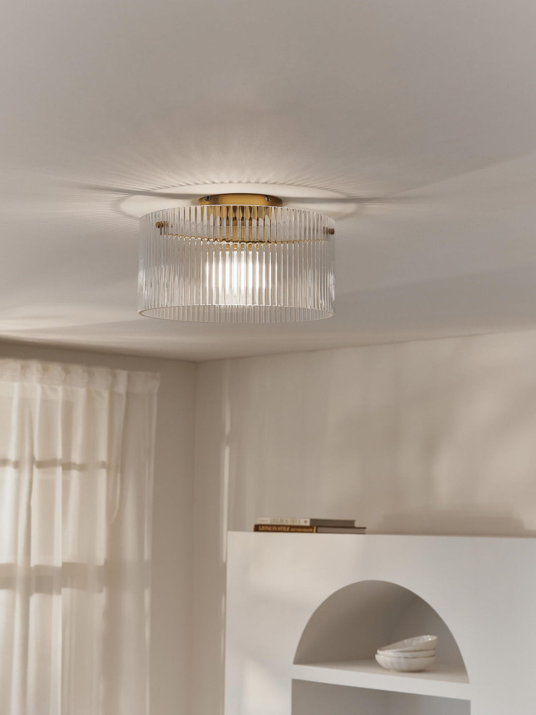 Emmi Ribbed Glass Ceiling Lamp