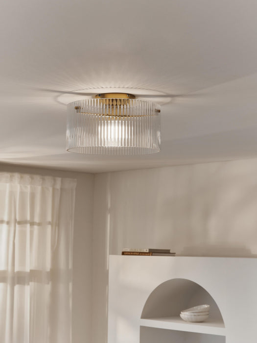 Ribbed Glass Ceiling Lamp Emmi