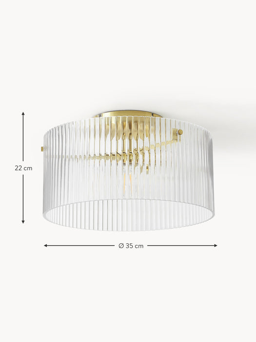 Ribbed Glass Ceiling Lamp Emmi