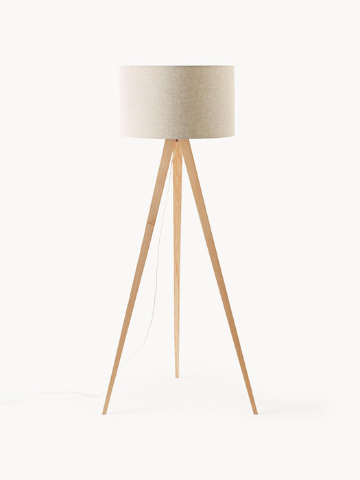 Solid Wood Tripod Floor Lamp Jake