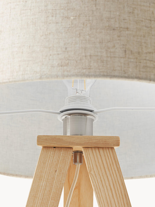 Solid Wood Tripod Floor Lamp Jake