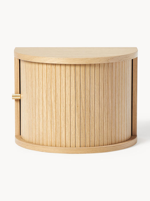 Wall-Mounted Bedside Table Calary with Fluted Front