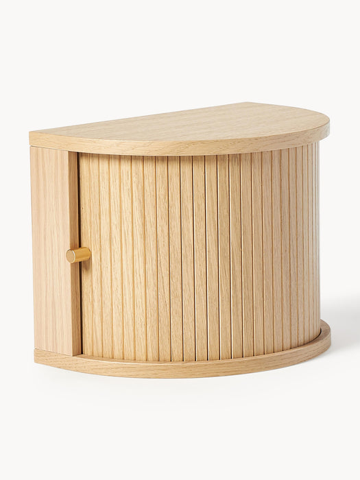 Wall-Mounted Bedside Table Calary with Fluted Front