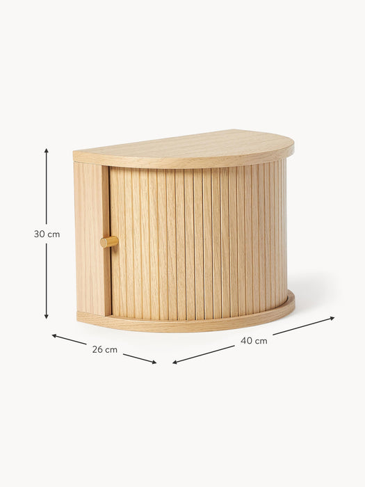 Wall-Mounted Bedside Table Calary with Fluted Front