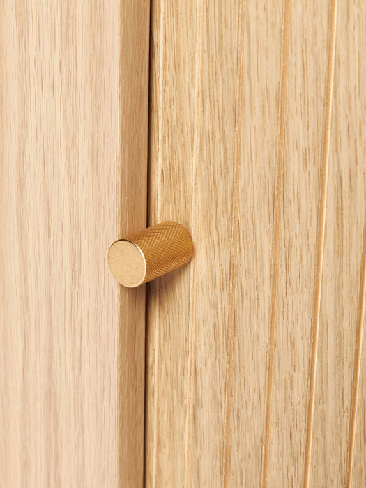 Wall-Mounted Bedside Table Calary with Fluted Front