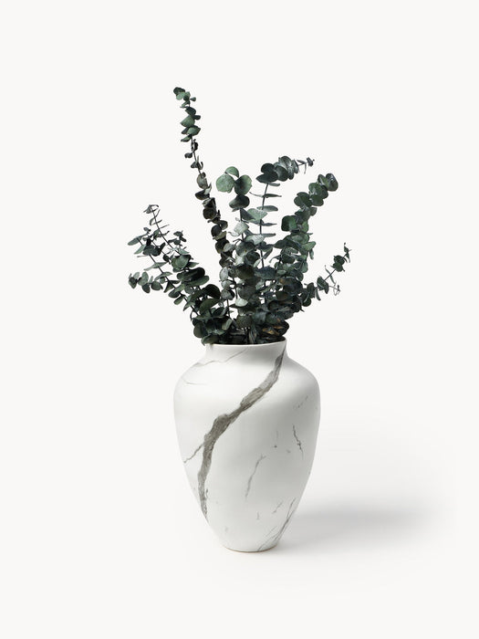 Latona Marble Effect Handmade Vase, H 30 cm