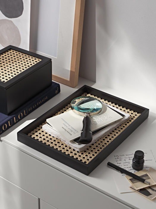 Decorative Tray Carina with Viennese Wickerwork