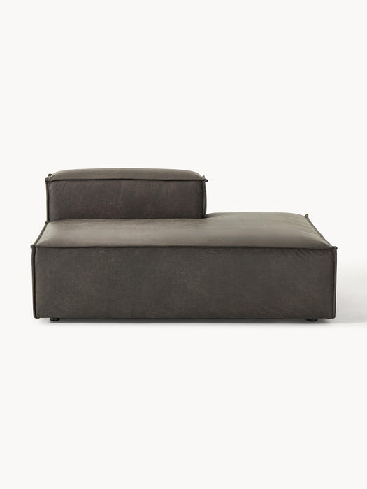 Leather Chaise Module Lennon