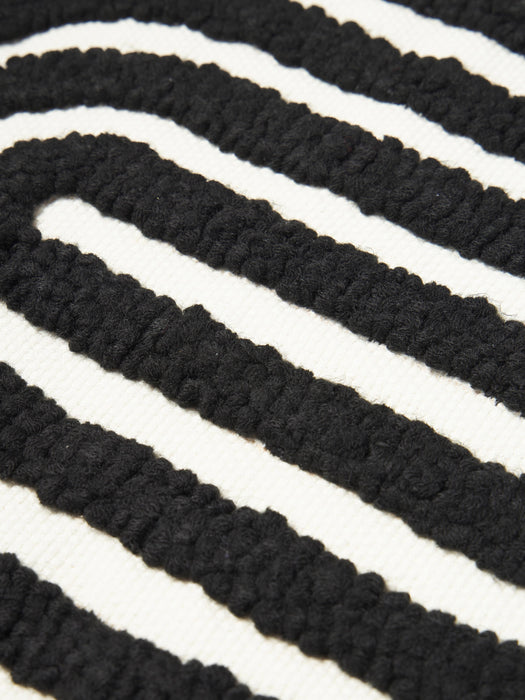 Embroidered Cotton Cushion Cover Vahid with a High-Low Texture