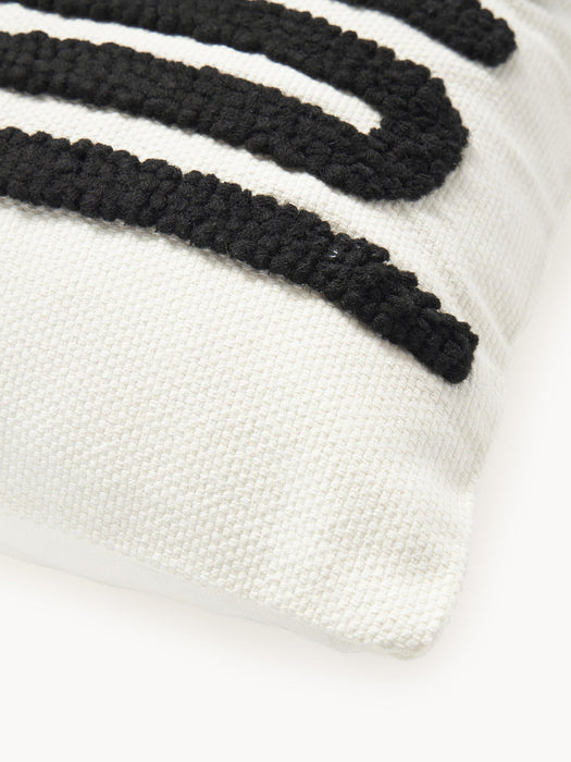 Vahid Embroidered Cotton Cushion Cover with a High-Low Texture