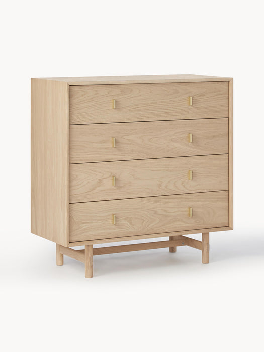 Oak Wood Chest of Drawers Diana