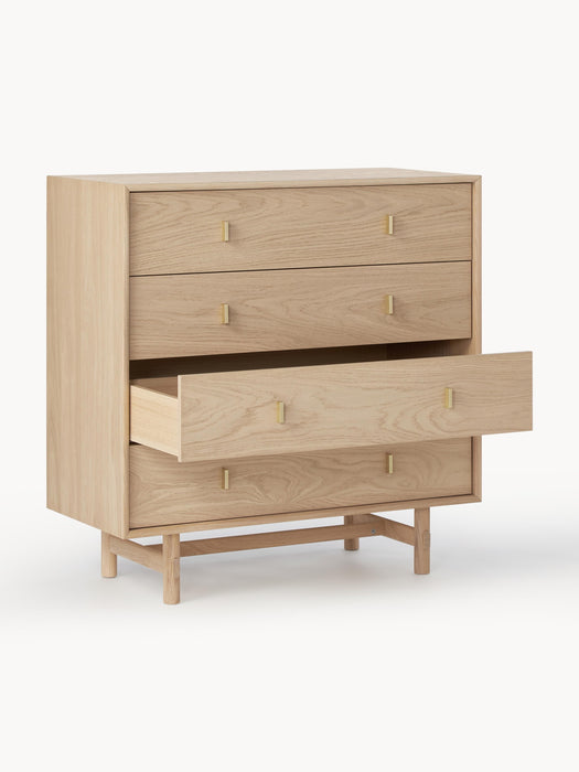 Oak Wood Chest of Drawers Diana