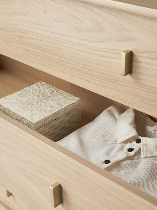 Oak Wood Chest of Drawers Diana