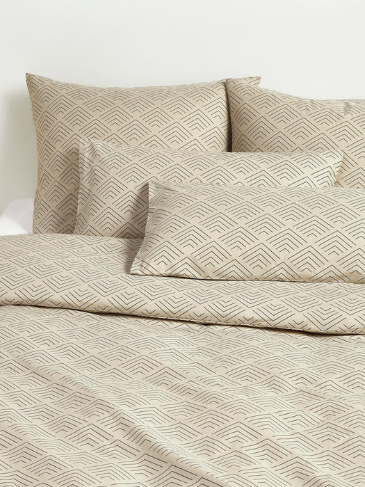 Cotton Duvet Cover Milano with Graphic Pattern