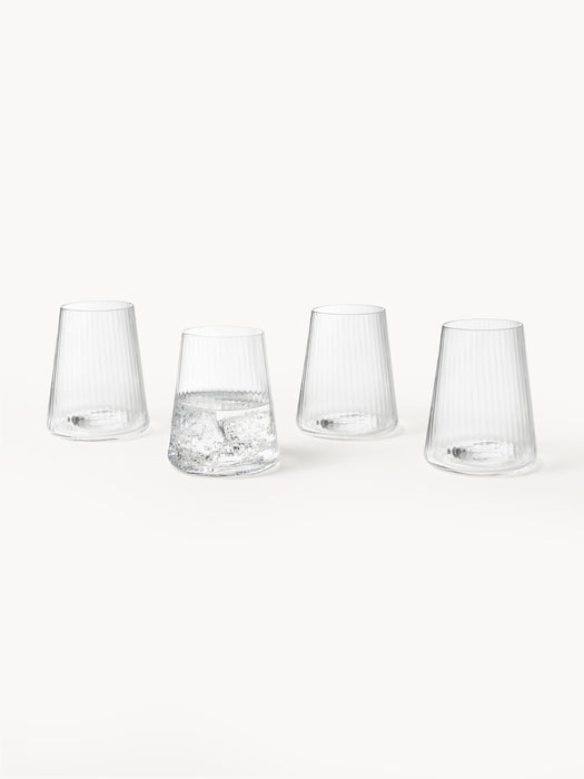 Handmade Tumblers Cami with Groove Structure Set of 4