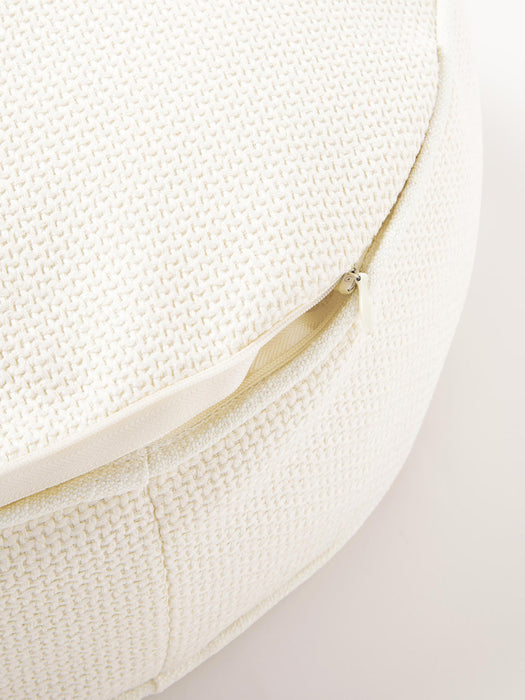 Aya Round BouclÃ© Cushion with Piping