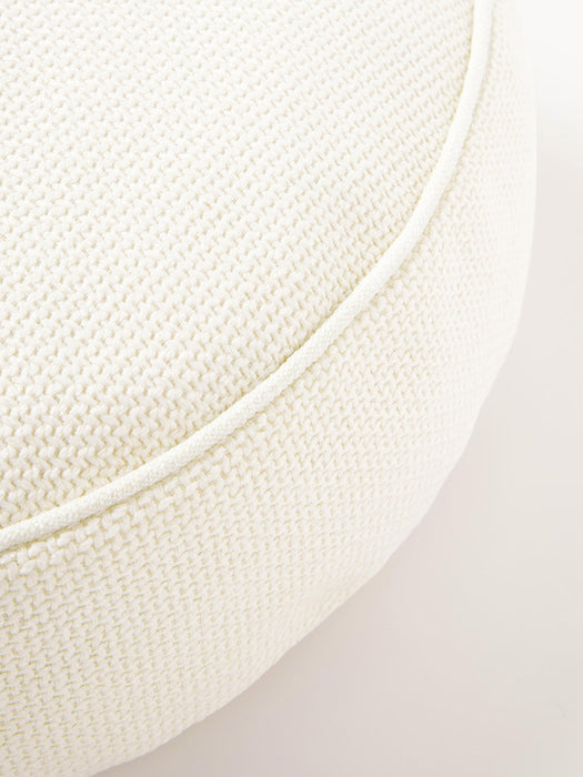 Aya Round BouclÃ© Cushion with Piping