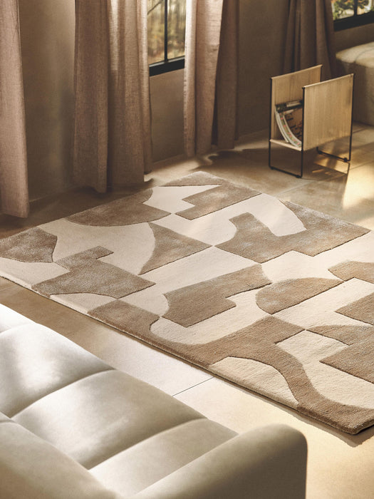 Corin High-Low Wool Rug, Hand-Tufted